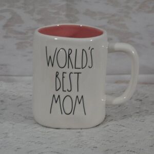 Rae Dunn World's Best Mom Mug - White and Pink - No Flaws